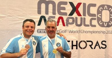 Lobos tuvo protagonismo en el Mundial de Futgolf: Ariel Castellanos fue campeón Senior y Nicolás Rodríguez logró el tercer puesto en la categoría General